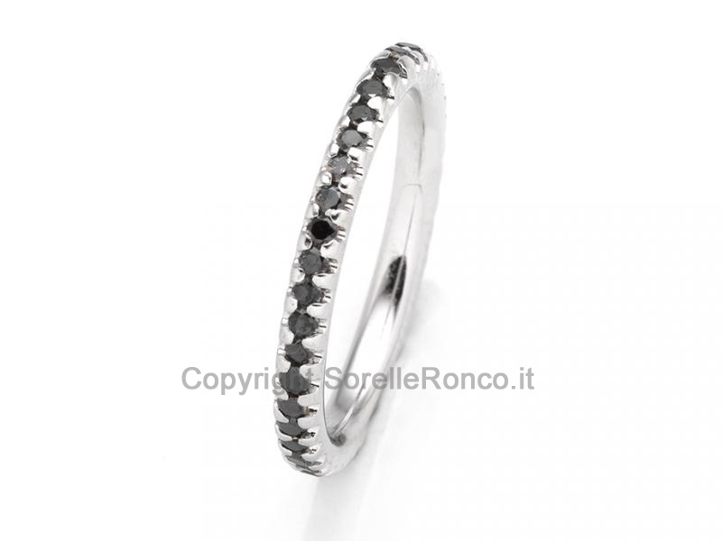 ANELLO ETERNITY DIAMANTI NERI 0.57 CT